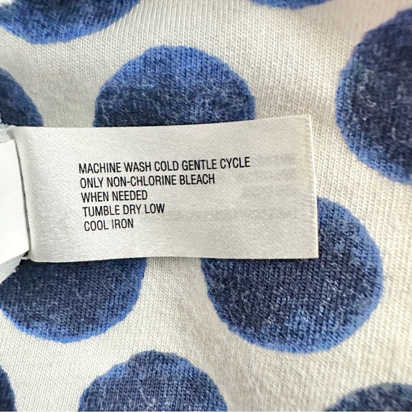 GAP Navy Polka Dot Drop Waist Drawstring Cotton Dress - Picture 10 of 10